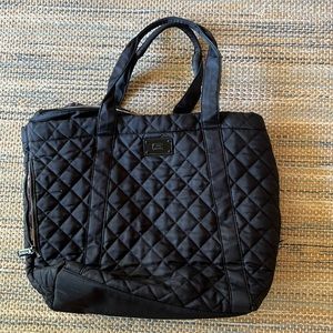Black quilted tote extra roomy Steve Madden tri sectional